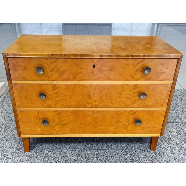 1940s 1940s Swedish Modern Birch Wood Chest of Drawers For Sale - Image 5 of 15