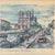 Mid-Century Arno Paris Notre-Dame Bouquinistes Framed Art Print For Sale - Image 4 of 8