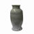 Abstract Handmade Ceramic Off White Gray Flower Graphic Jar Vase For Sale - Image 3 of 6