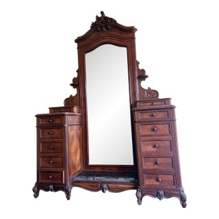 Antique Victorian Marble Top Dresser For Sale