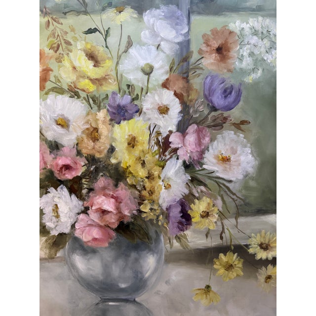 An exceptional, grand-scale original oil on canvas by celebrated mid-to-late 20th-century decorative artist Ilona Wellman....
