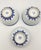 White 1970s Tienshan Chinese Rice Grain Coupe Soup Bowls Blue & White Chrysanthemum 3pc Set For Sale - Image 8 of 8