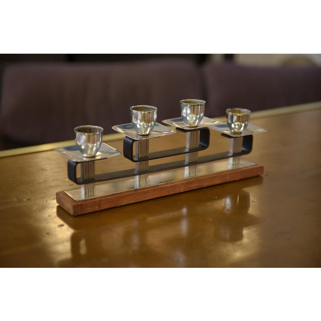 Wood Vintage Scandinavian Candleholder, 1960s For Sale - Image 7 of 9