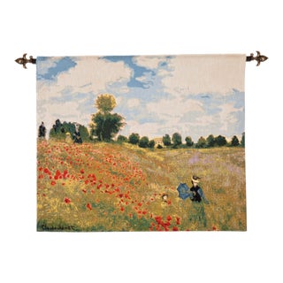 Poppyfields Loom Woven Tapestry - 71 X 81 Cm (2'4" X 2'8") - Requires Rod Size 2 For Sale