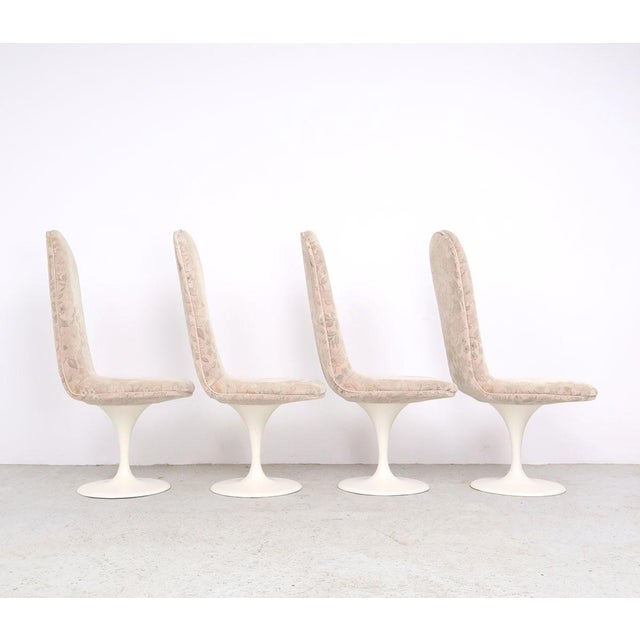 Vintage Velvet Tulip Chairs, 1970s, Set of 4 For Sale - Image 4 of 12