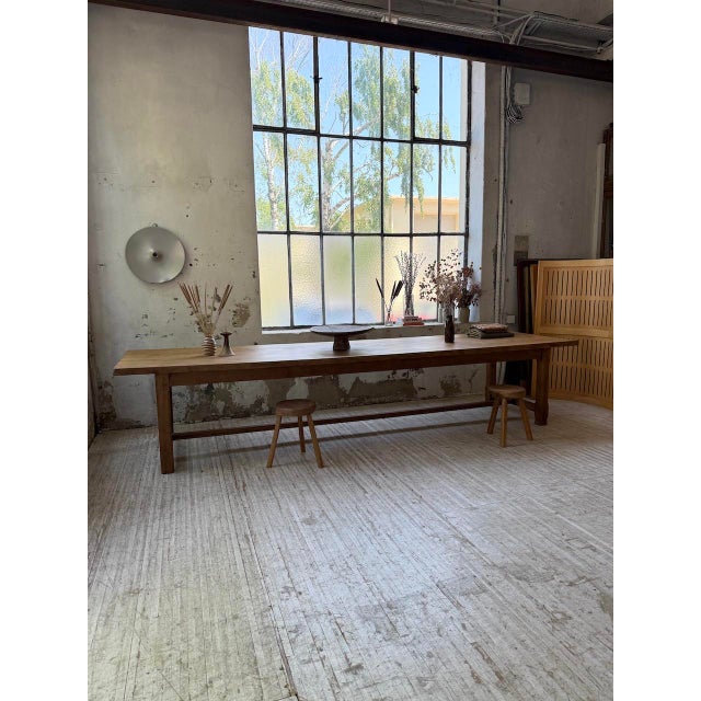 Farmhouse Table in Oak, 1950s For Sale - Image 3 of 18