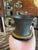 Modern Vintage Gucci Pewter Desk Pen Holder With Leather Base For Sale - Image 3 of 7
