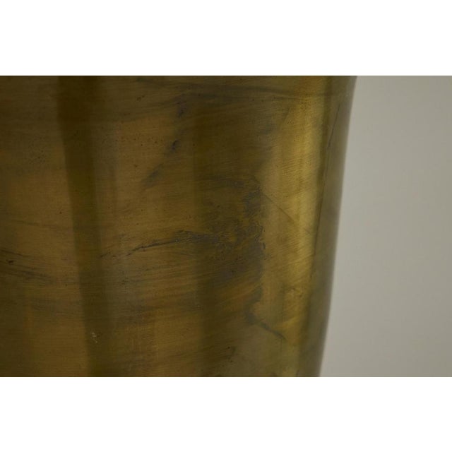 Metal Vintage Art Deco Floor Lamp in Patinated Brass and Nickel Plated Brass, 1930 For Sale - Image 7 of 14