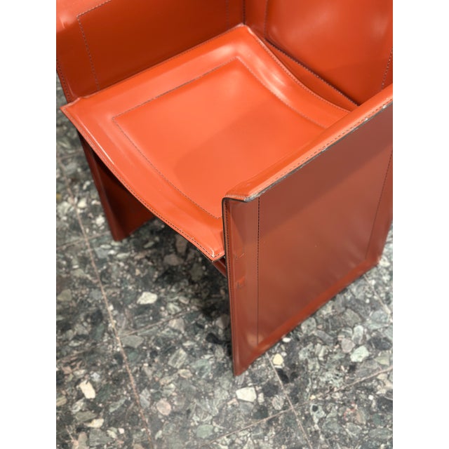 Animal Skin Korium Chairs by Tito Agnoli from Matteo Grassi, 1970s, Set of 6 For Sale - Image 7 of 9