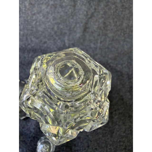 Vintage Cut Crystal Salt & Pepper Pedestal Shakers a Pair For Sale - Image 15 of 16