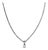0.21ct Small Igi Diamond Solitaire Pendant Necklace 18k White Gold 16.5" For Sale