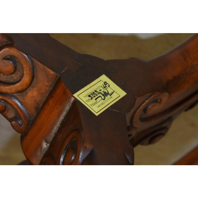 Theodore Alexander Leather Top Pedestal Lamp Table For Sale - Image 9 of 9