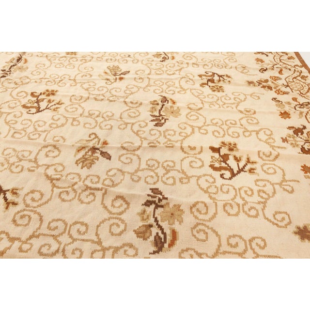 Contemporary Bessarabian Style White, Beige, Brown Wool Rug by Doris Leslie Blau For Sale - Image 4 of 6