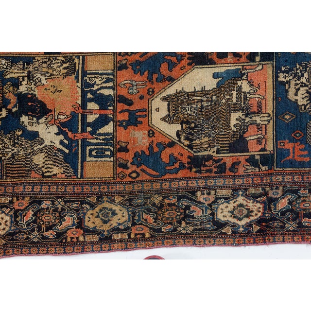 Late 19th Century Authentic 19th Century Persian Senneh Rug For Sale - Image 5 of 7