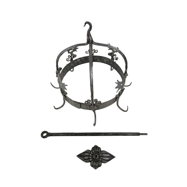 Late 18th Century Wrought Iron Speckkrone Kitchen Crown For Sale - Image 4 of 8