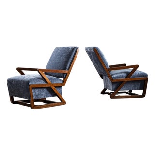 Lounge Chairs, Italian Manufactory, 1940s For Sale