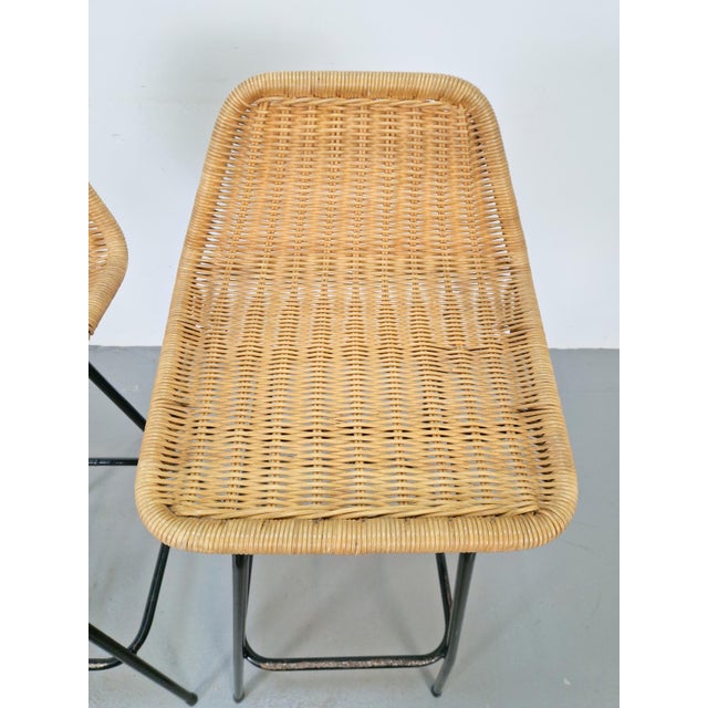 Wood Bar Stools from Rohé Noordwolde, 1960, Set of 2 For Sale - Image 7 of 9