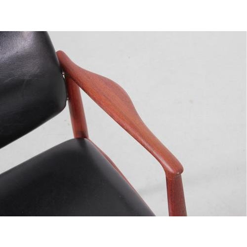 Mid-Century Modern Danish Armchair in Teak Model Captain 66 attributed to Erik Buck, 1950s For Sale - Image 17 of 18