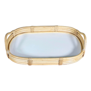 Vintage Rattan / Bamboo Serving Tray or Bar Tray