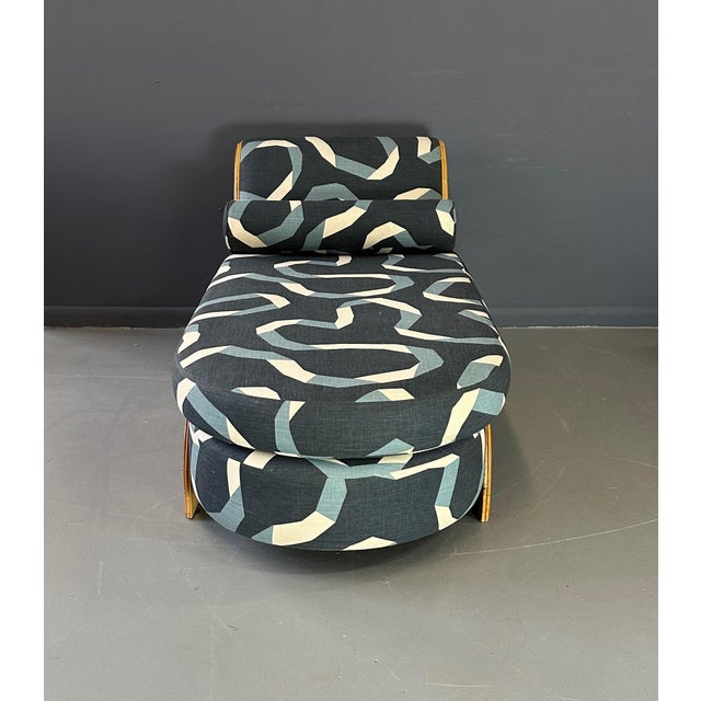 1970s Hollywood Regency Pencil Reed Chaise Lounge by Comfort Designs