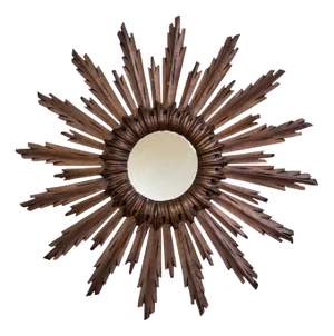 Witches Sun Mirror in Gilded Wood, 1950s