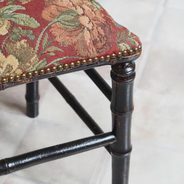 Antique Napoleon III Bamboo Look Chair, 1880 For Sale - Image 4 of 7