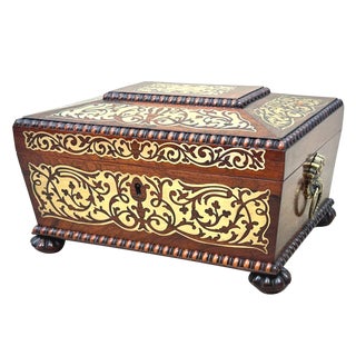 Regency Jewellery Box in Rosewood, 1830 For Sale