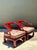 Vintage Candy Apple Lacquer Horseshoe Chairs After James Mont - A Pair For Sale - Image 12 of 12