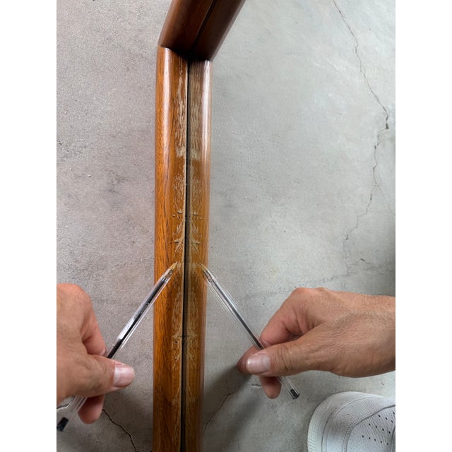 Wood 1970’s Mid-Century Modern Walnut Wall Mirror For Sale - Image 7 of 12