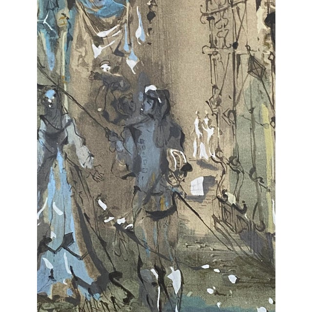 Daniel Louradour "Carnival in Venice" Mixed Media C.1970 For Sale In San Francisco - Image 6 of 13