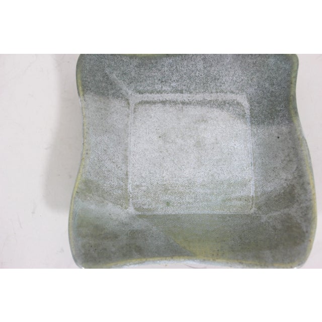 Green Vintage Signed Studio Pottery Dish For Sale - Image 8 of 8