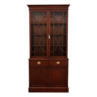 1945 Rway Furniture Co. Mahogany Georgian Revival China Cabinet for Jh Biggar Furn. Pasadena, Ca For Sale