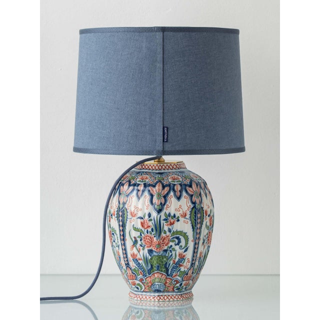 1960s Dutch Delft Ceramic Table Lamp from Royal Tichelaar Makkum, 1940s For Sale - Image 5 of 15