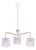 Mid-Century Chrome and Opaline Glass Chandelier by Drukov, Czech, 1970s For Sale