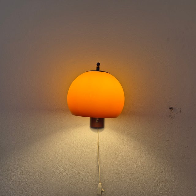 Brown Space Age Hungarian Wall Lamps from Szarvasi, 1960s, Set of 2 For Sale - Image 8 of 9