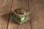 Art Nouveau Antique Stained Glass & Bronze Inkwell in Green by Tiffany For Sale - Image 3 of 10