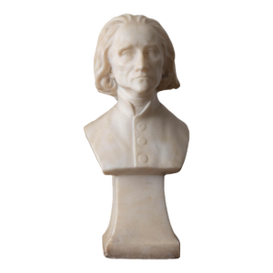 Franz Liszt Marble Bust, 19th Century