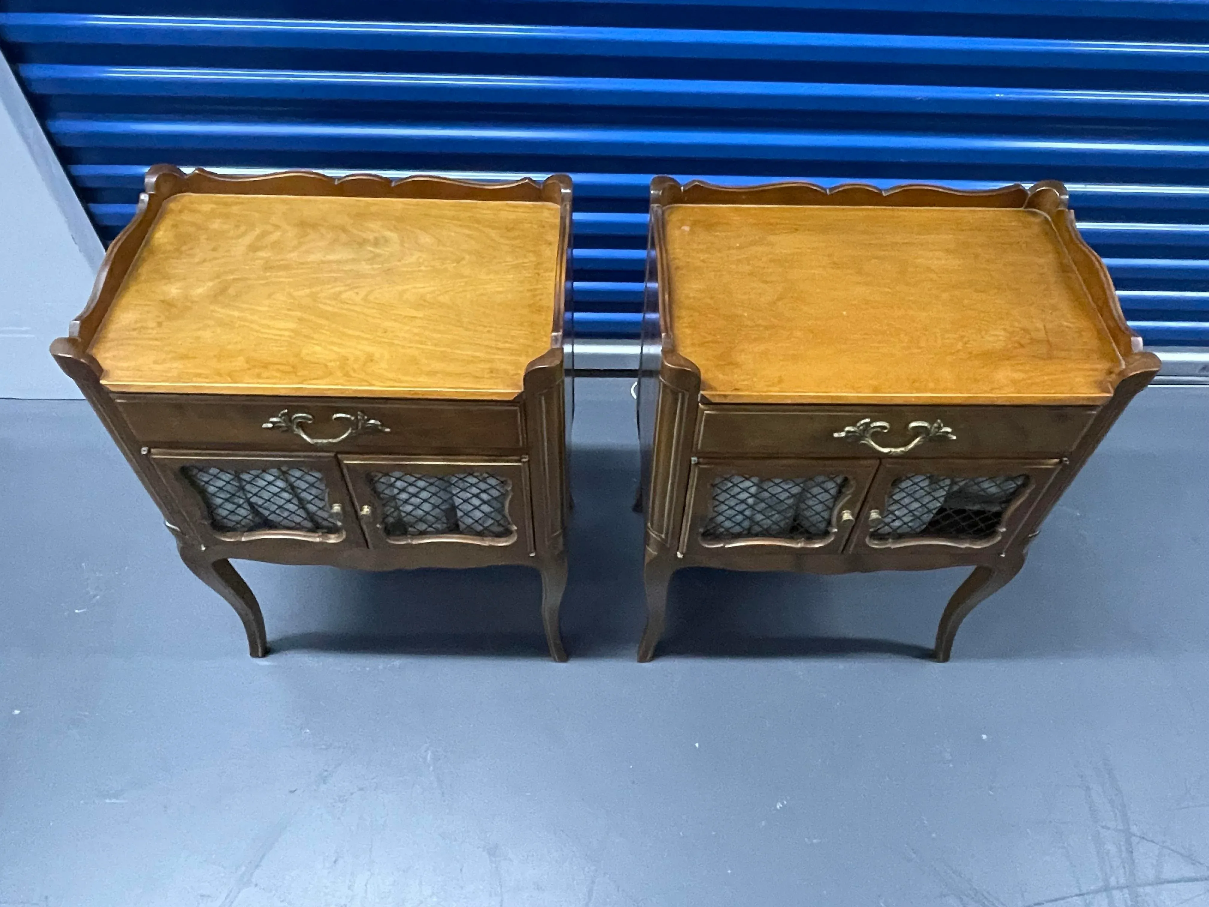 1970s Vintage French Provencial Granmillenial Style Nightstands - a ...
