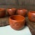 Sculpture Materials Tokoname Teaware in Shudei Clay with Floral Decor, 1970s, Set of 5 For Sale - Image 7 of 13