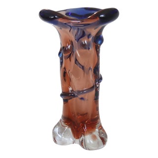 Glass Vase by Karel Zemek, 1960s For Sale