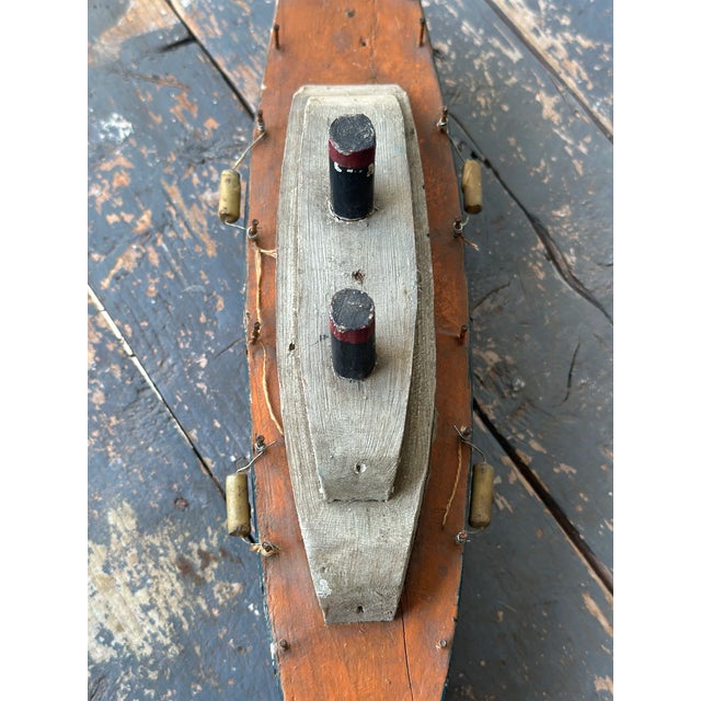 Vintage Folk Art Ship Sculpture, Circa 1930s For Sale - Image 12 of 18