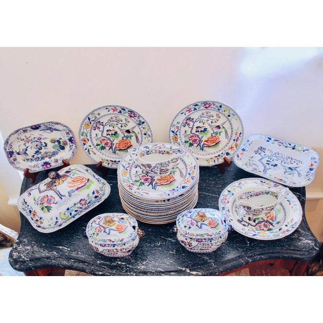 A lovely and colorful set of ca. 1820 English Ironstone made by Hicks and Meigh, (Hanley, Stoke-on-Trent) in this sought...