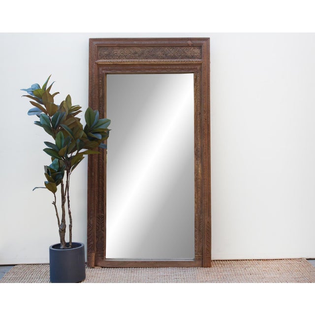 This outstanding mirror offers a rhythmic and structured take on architectural salvage. Standing at a commanding 94...
