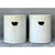 Vintage White Ceramic Low Stools - Pair For Sale - Image 11 of 12