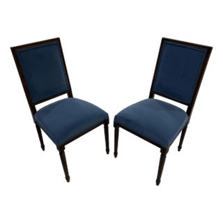 1930s Ballard Designs Upholstered Chairs Set of 2 - Made in Italy For Sale