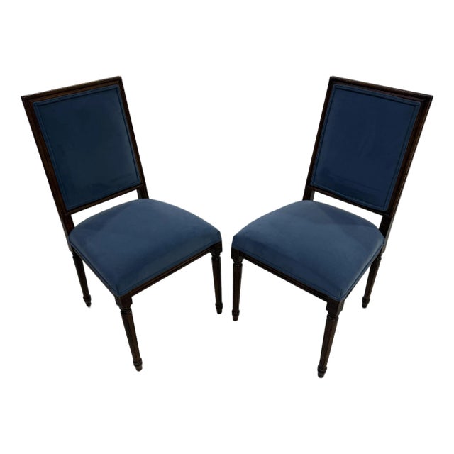1930s Ballard Designs Upholstered Chairs Set of 2 - Made in Italy For Sale
