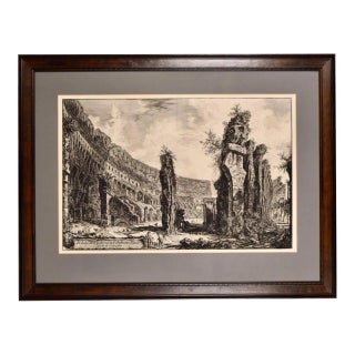 The Roman Colosseum: A Framed 18th Century Etching of the Interior by Giovanni Piranesi, 1766 For Sale