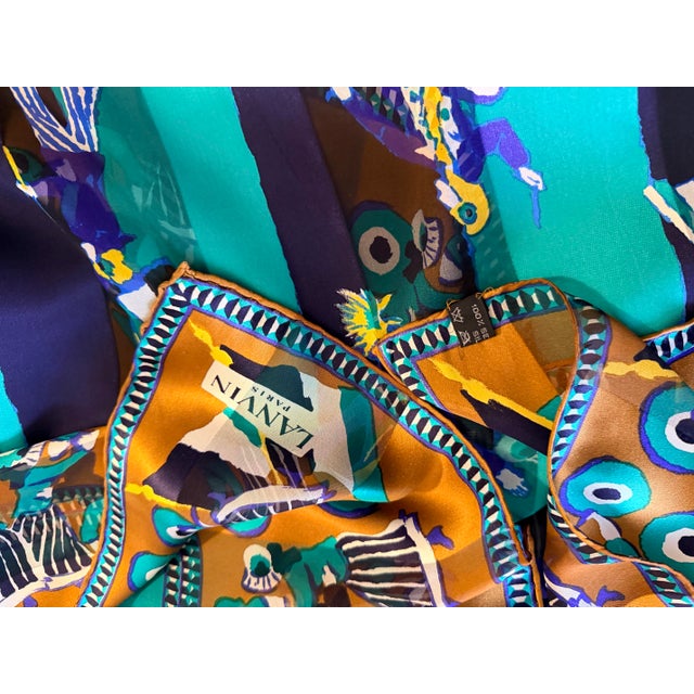 Lanvin the Revolutionaries 1990 Silk Scarf For Sale - Image 9 of 9