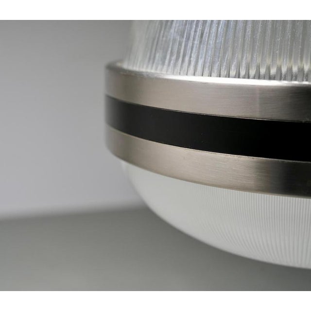 Pendant in Black Painted Metal and Glass by Sergio Mazza, Italy, 1960s For Sale - Image 3 of 10