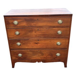 MidEarly 19th C. American Mid-Atlantic Four Drawer Chest in the Federal Federal Style For Sale